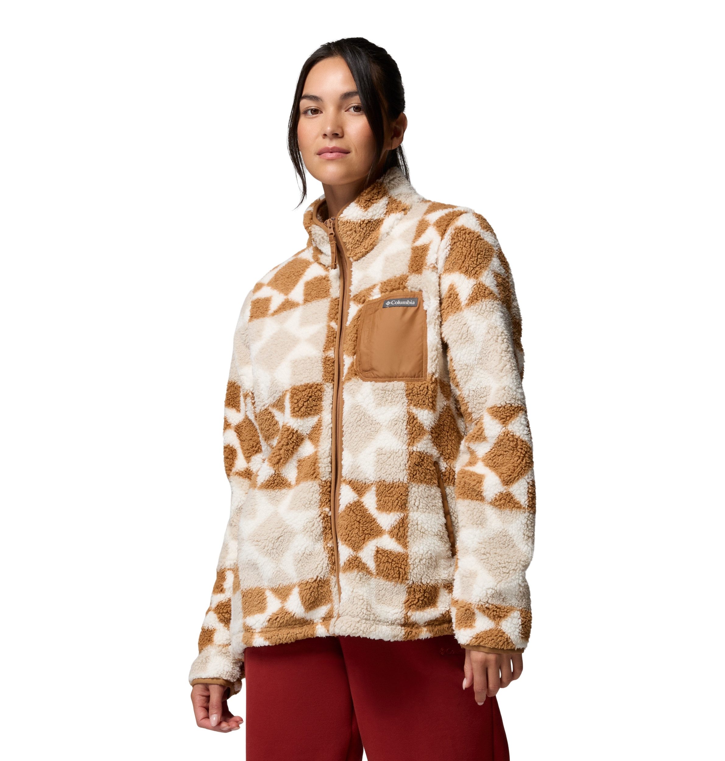 Columbia Funktionsshirt West Bend? Print Full Zip II CAMEL BROWN, COZY QUILT