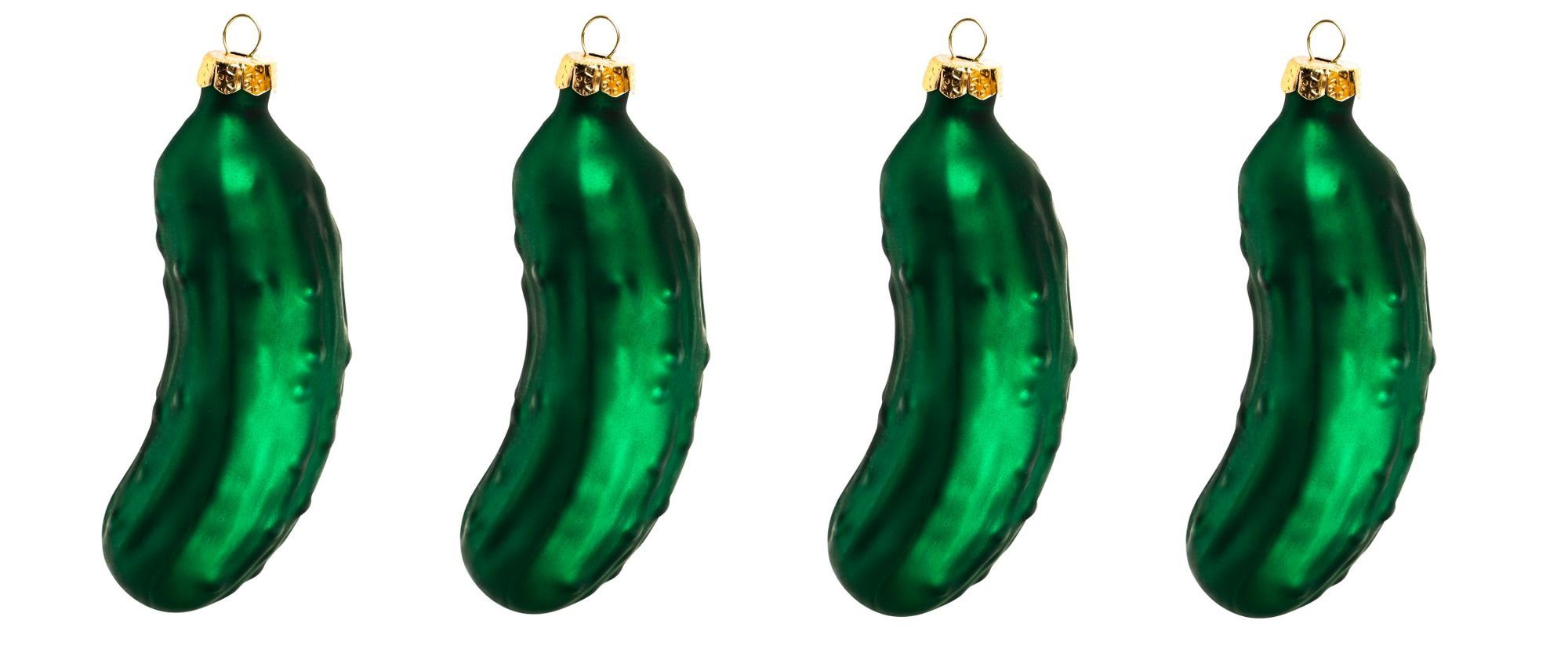 GartenHero Weihnachtsbaumkugel 4x Weihnachtsbaumschmuck Gurke Weihnachtsgurke Weihnachten Deko