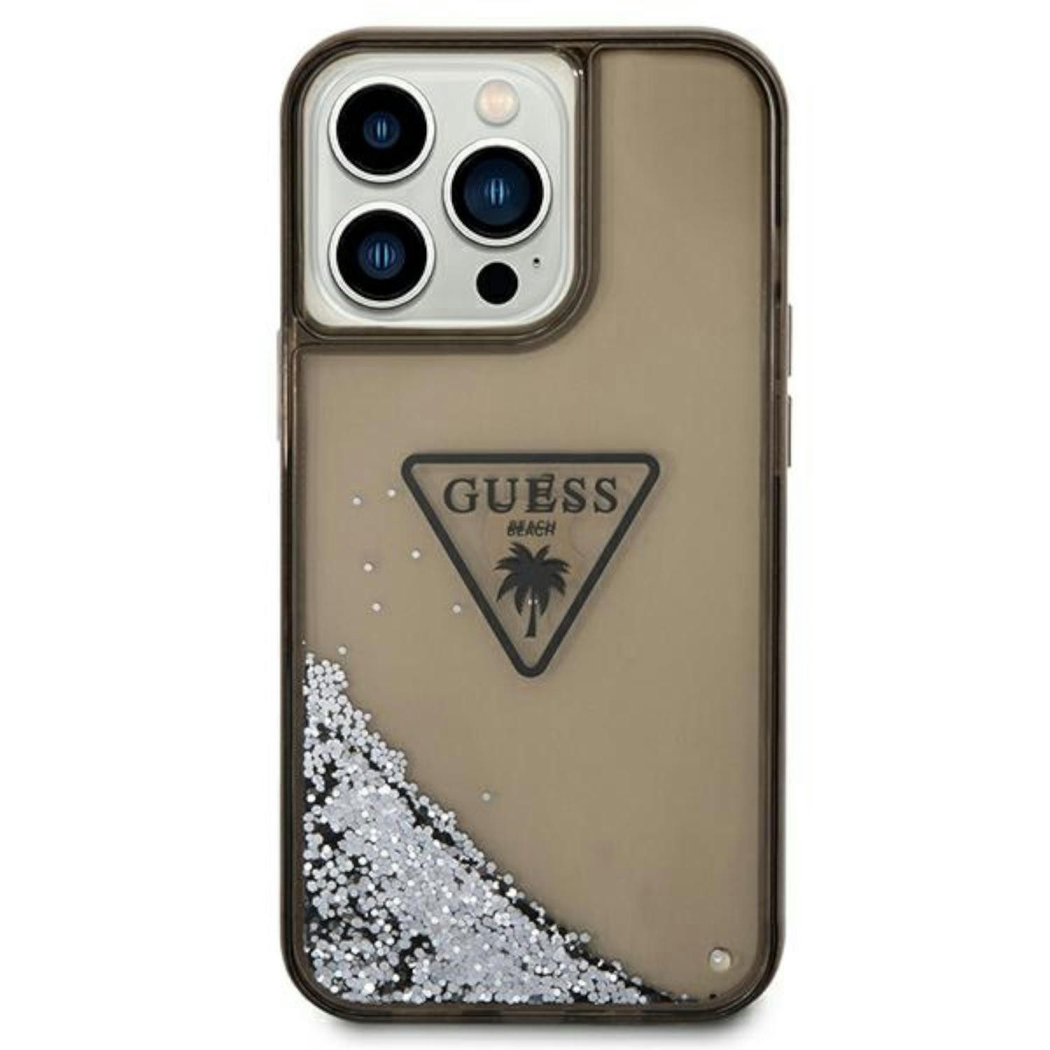 Guess Handyhülle Guess Palme Liquid Glitter Collection Hülle für Apple iPhone 14 Pro
