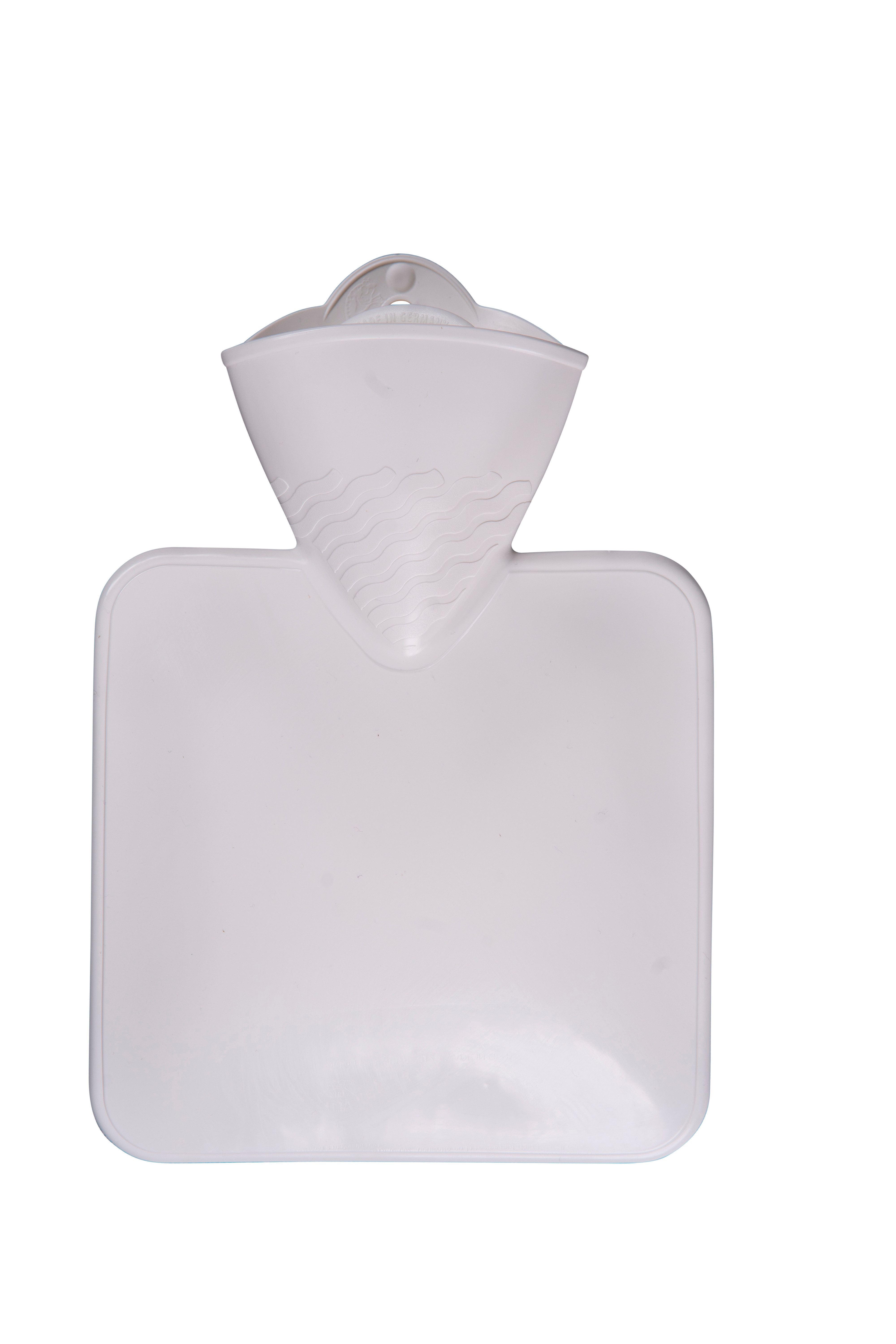 Hugo Frosch Wärmflasche Thermoplast Strukturlamelle Made in Germany ohne Bezug, 0,6 l Junior - kleine, langlebige & auslaufsichere Bettflasche
