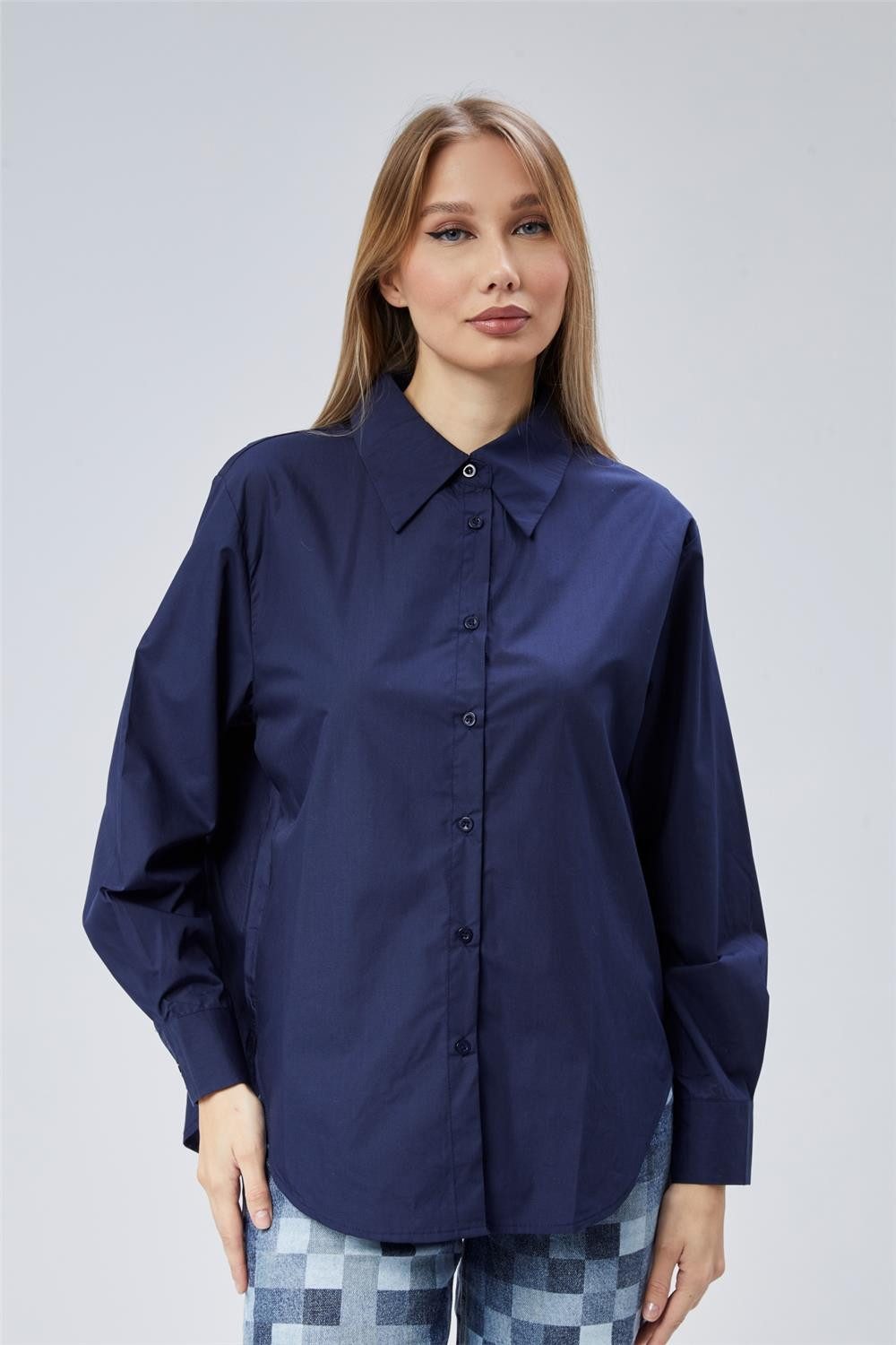 Hemdbluse Knopfleiste Hemd