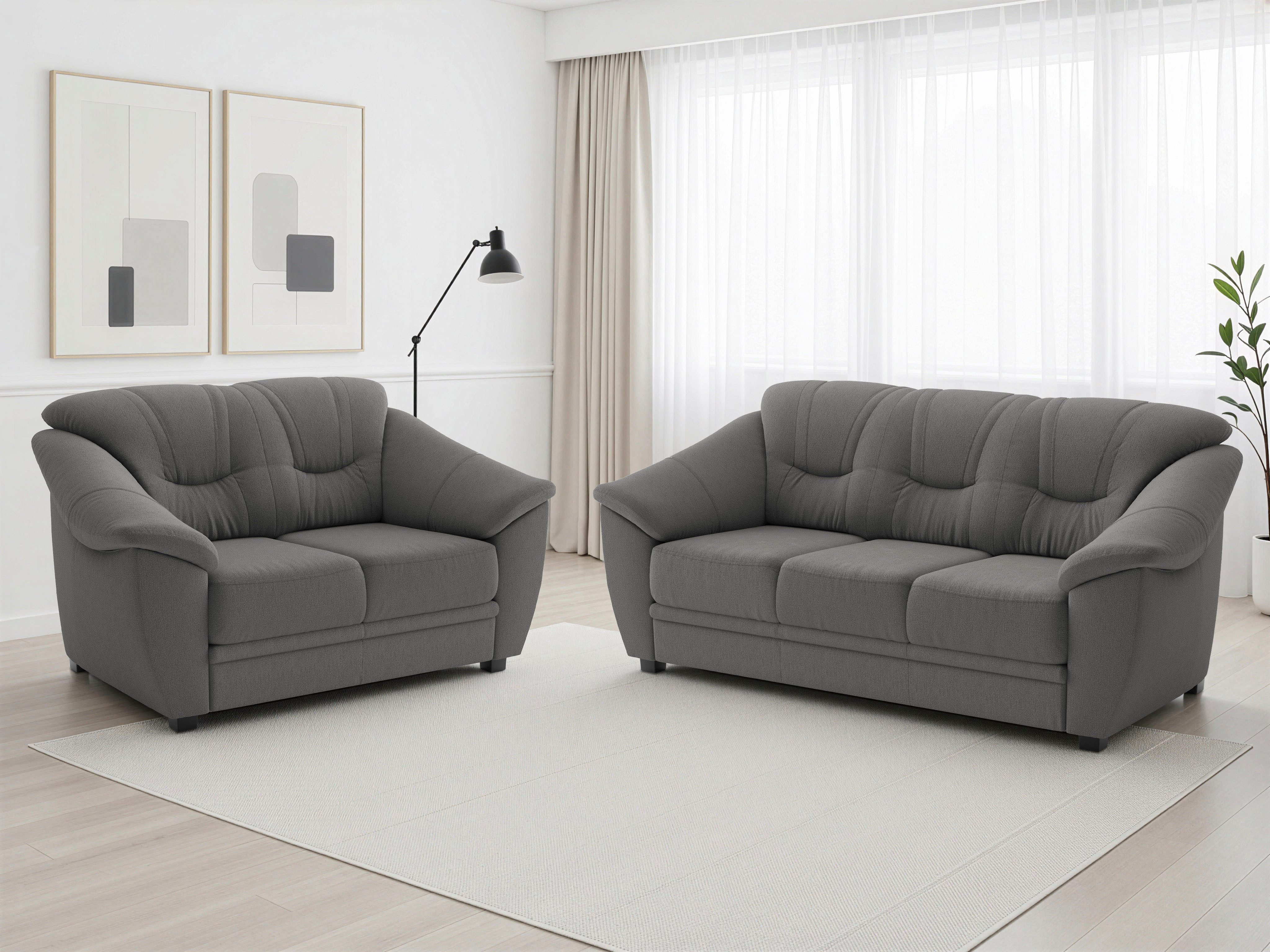 sit&more Polstergarnitur Savona, (2-tlg), Set: 2- & 3er-Sofa, mit Federkern