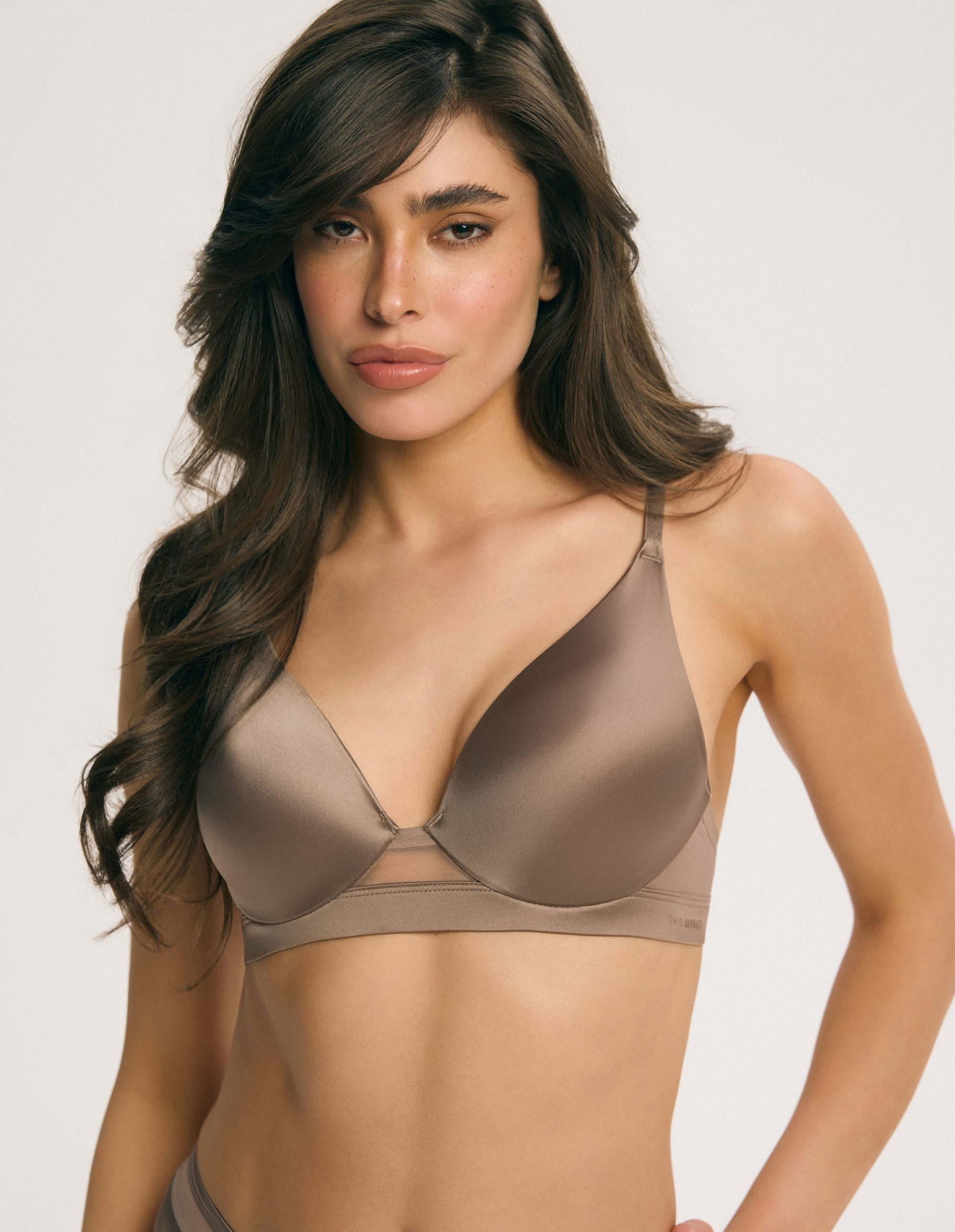 ESOTIQ Bügel-BH Bügel-BH Pure nahtlos transparentes Mesh sicherer Halt schöne Form