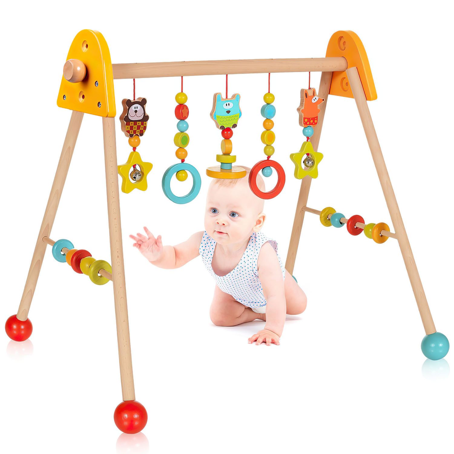 HEYHIPPO Baby Gym Holzspielbogen Babygymnastikrahmen frühkindliche Bildung günstig online kaufen