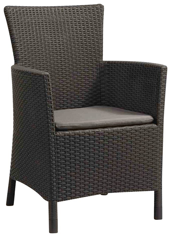 Allibert Balkonset Iowa, TOPSELLER!, (Set, 3-tlg., 2 x Sessel, 1 x Tisch mit Boxfunktion, OTTOs Choice), inklusive Sitzkissen