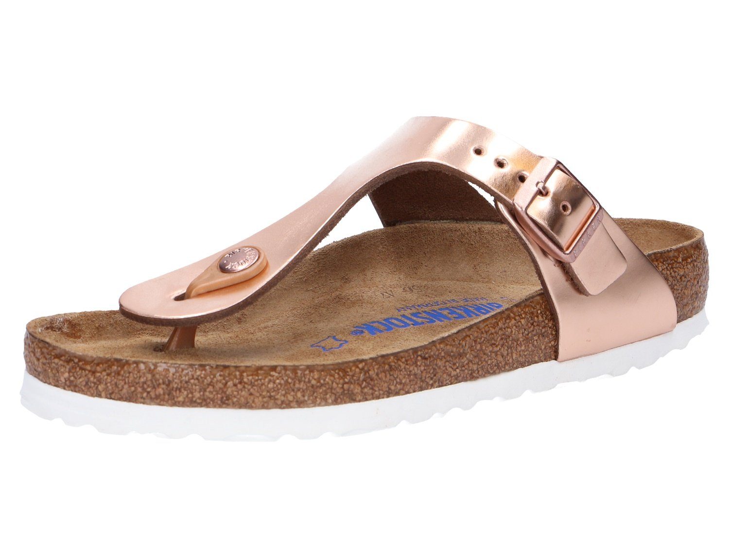 Pantolette Birkenstock bronzefarben Schnitt Klassischer