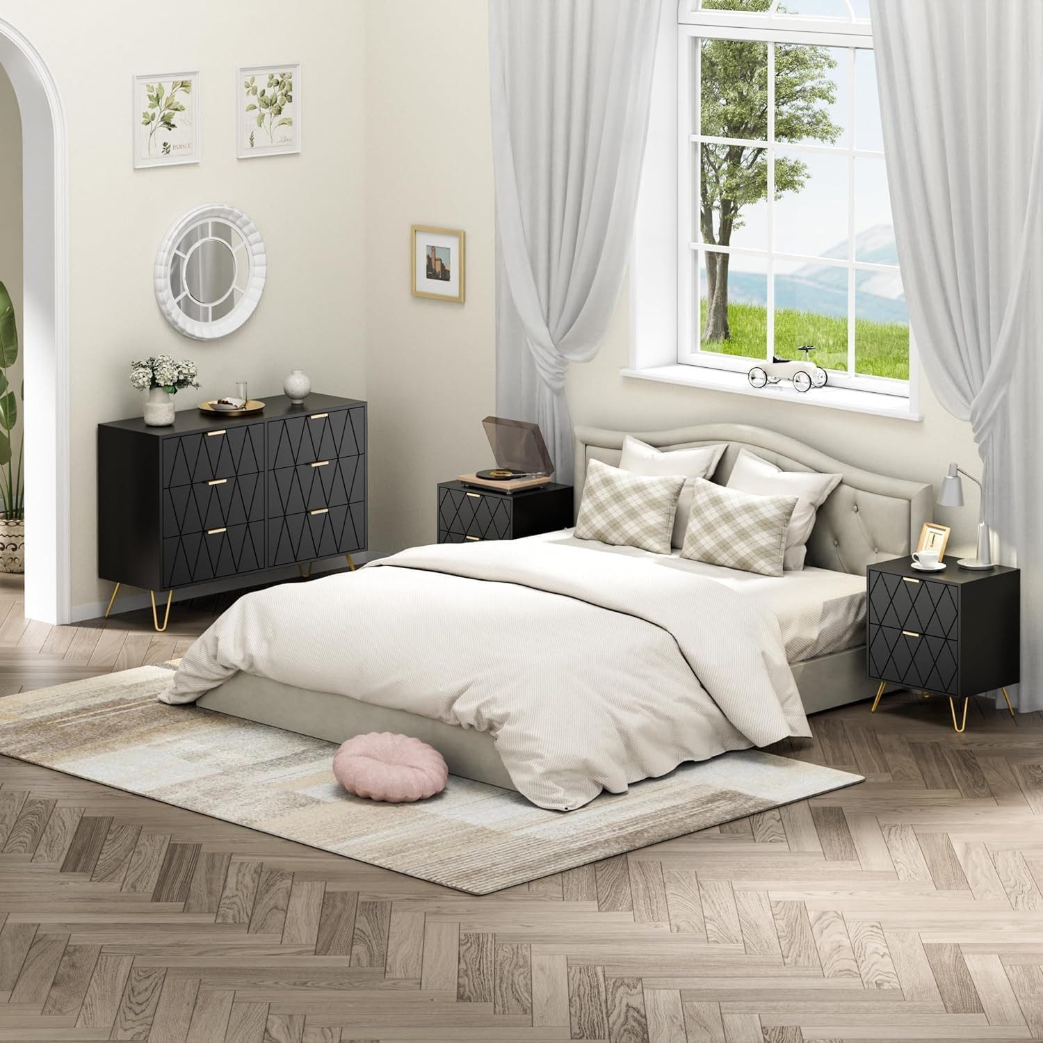 UEV Schlafzimmer-Set, 3er-Set Schlafzimmermöbel, Sparset Jugendzimmer-Set, günstig online kaufen