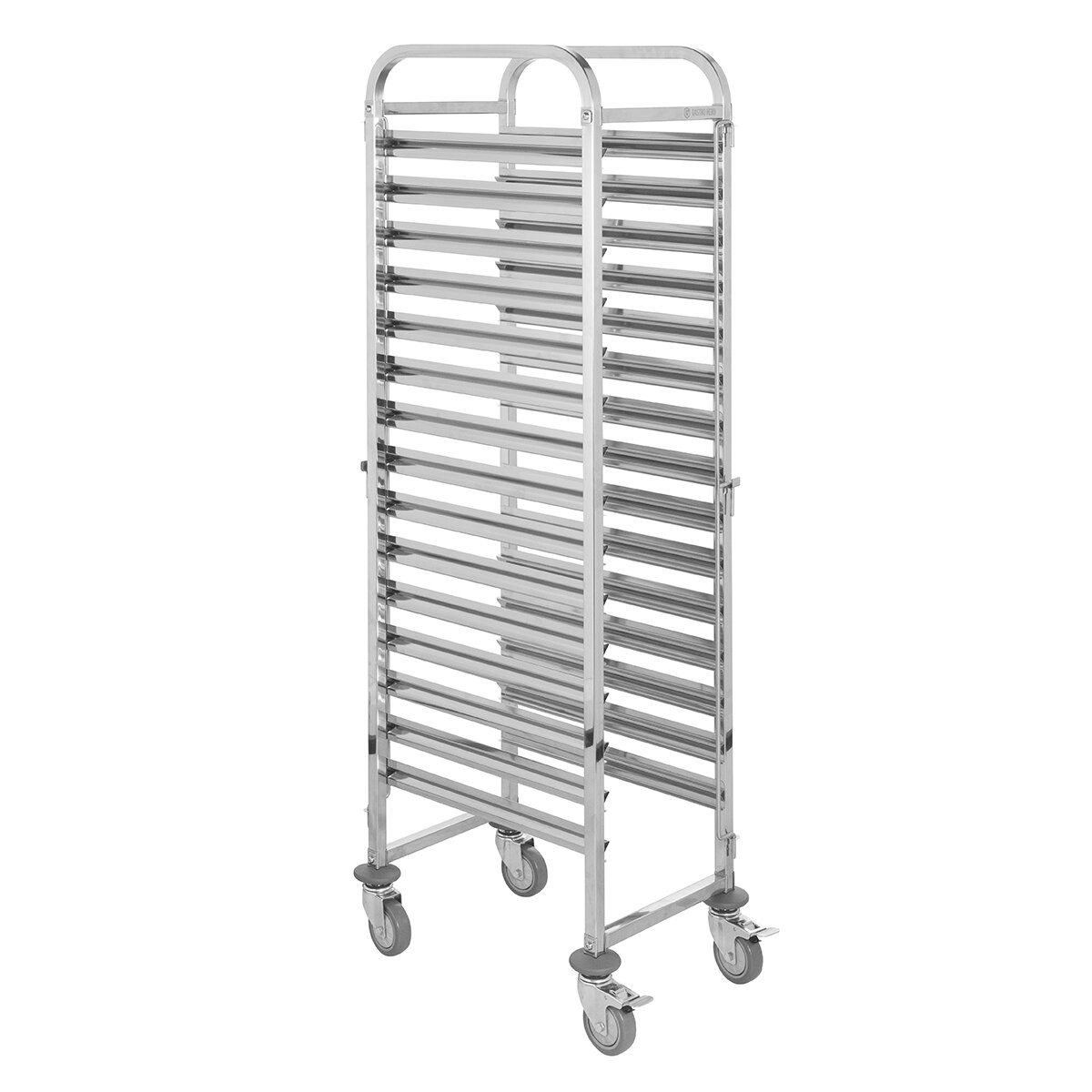 GastroHero Regaltransportwagen Regalwagen 15 Etagen EN 40x60 Tablettwagen Edelstahl Gastro