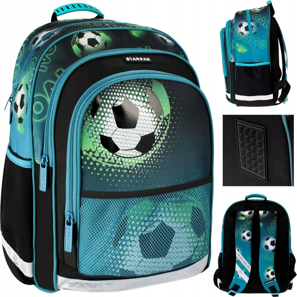 Starpak Schulrucksack Starpak Schulrucksack Football Jungen 1–3 Klasse Ergonomisch (1-tlg)