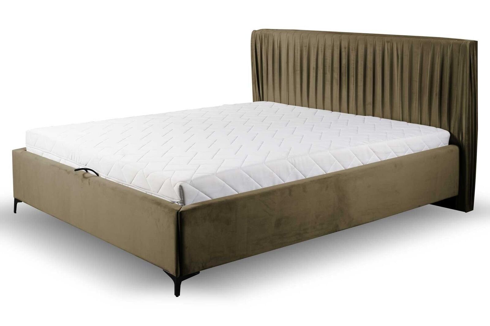 JVmoebel Bett Modernes Bett Design Betten Holz Textil Schlafzimmer Bettgestell (1-tlg., 1x Bett), Made in Europa