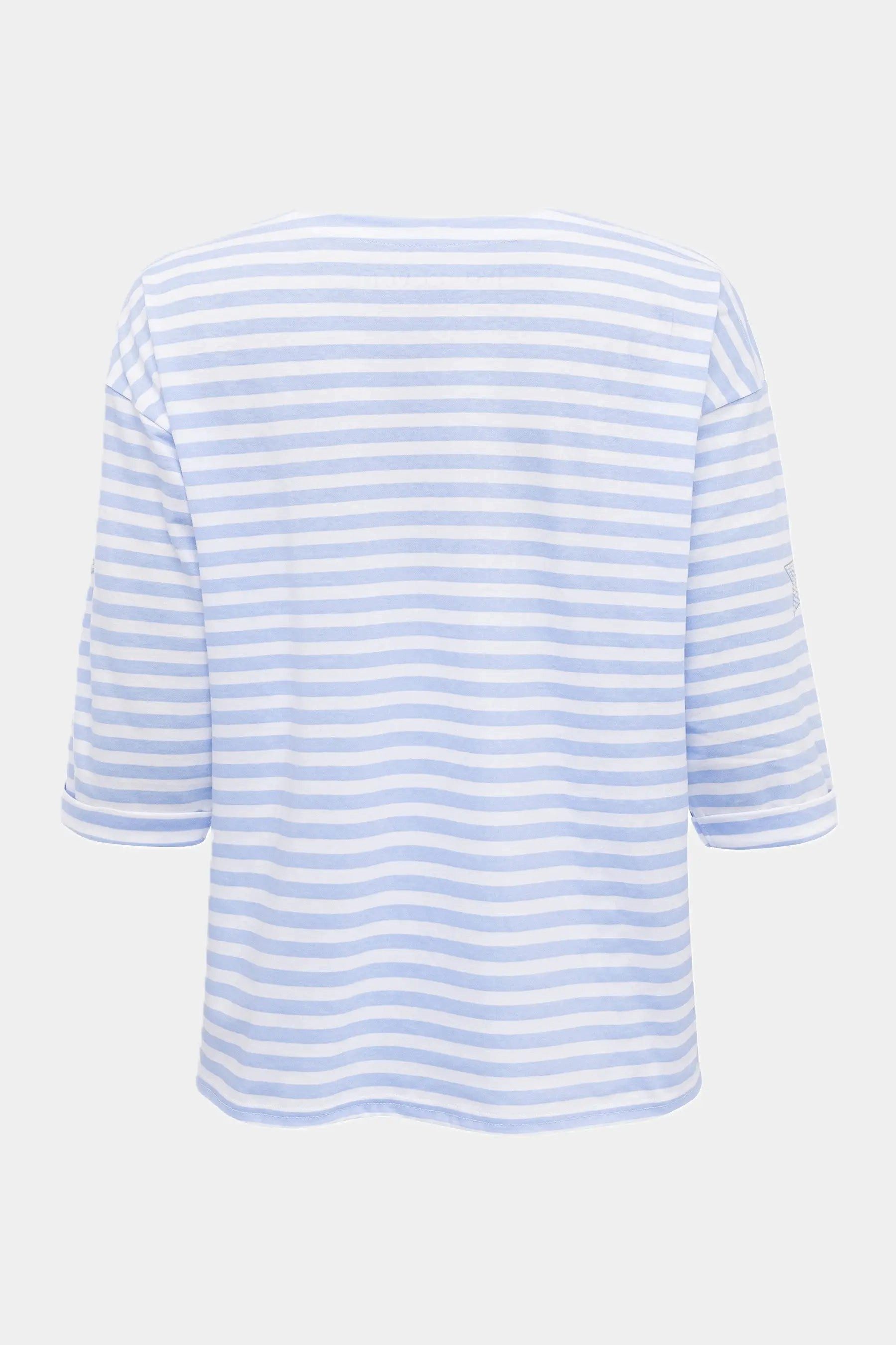 six-o-seven T-Shirt Six-o-Seven T-Shirt 3/4 Arm maritim mit Stern-Print CLOUD