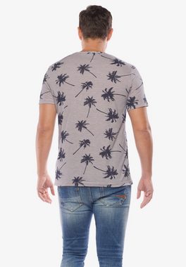 Le Temps Des Cerises T-Shirt mit Palmendruck