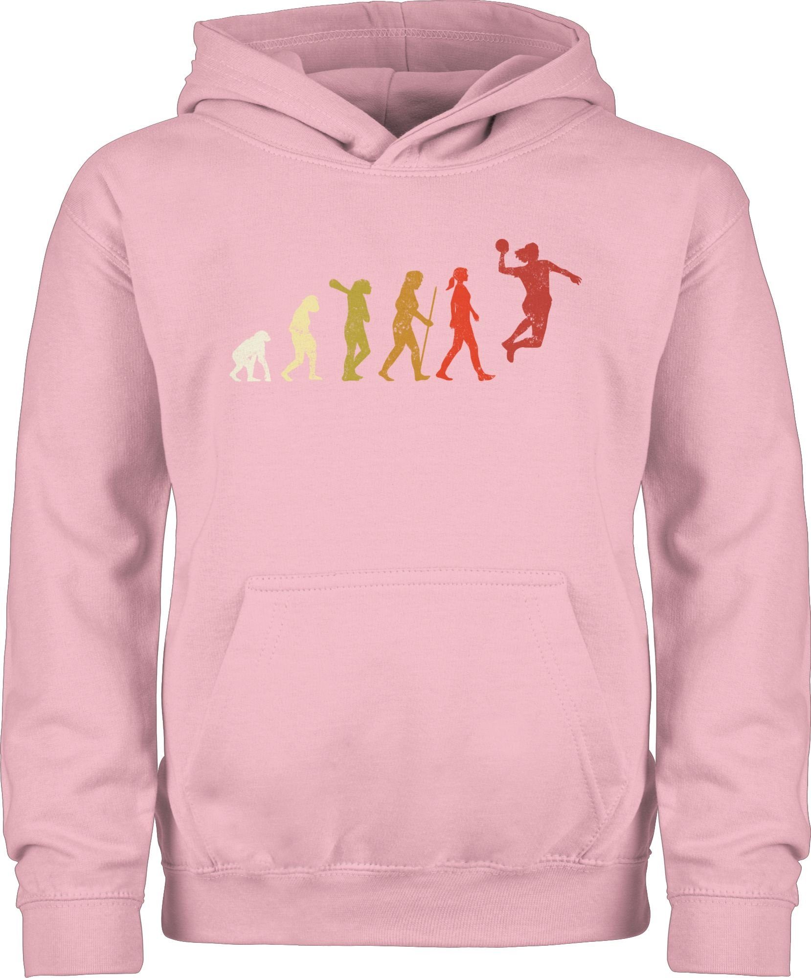 Shirtracer Hoodie Handball Evolution Vintage Kinder Sport Kleidung