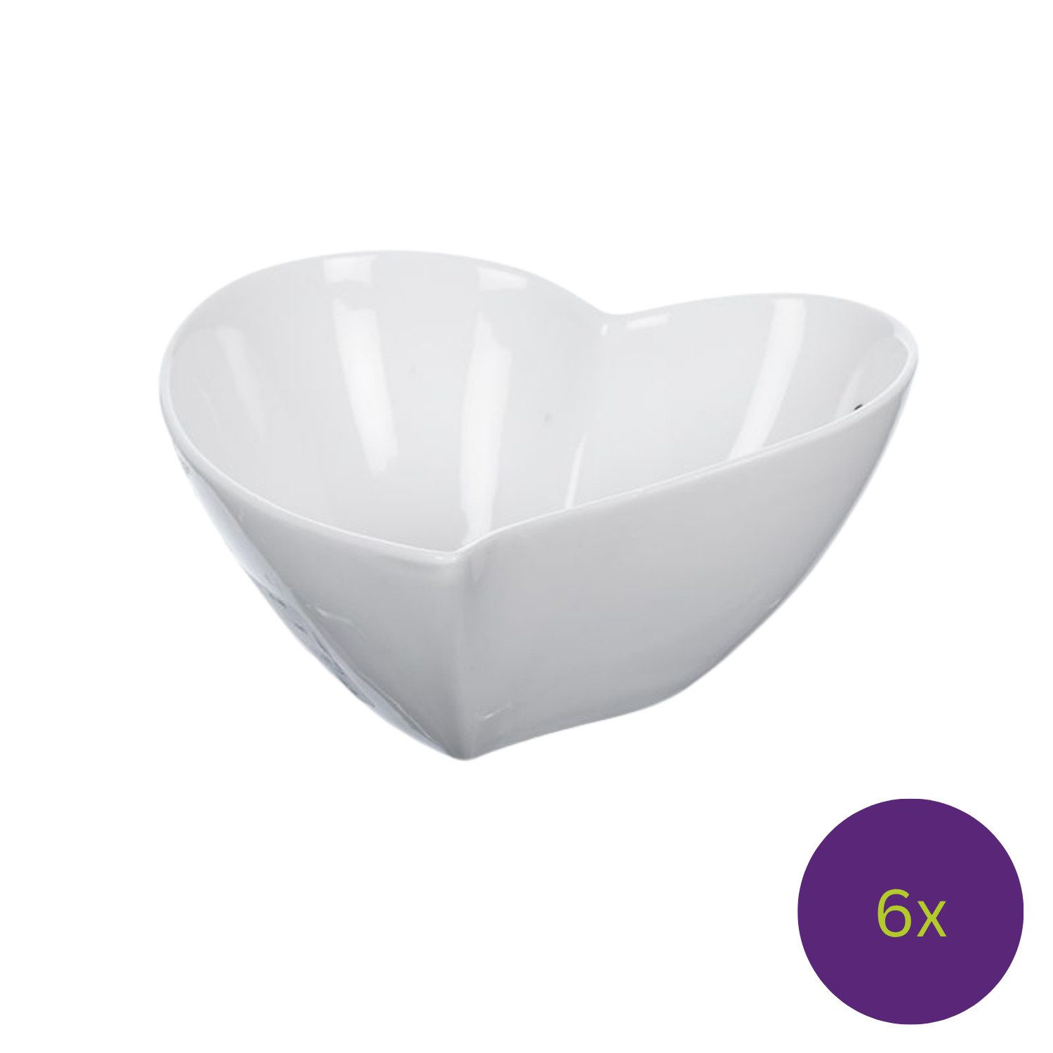 Sandra Rich Dekoschale Heart, Höhe: 6cm, Farbe: Weiß, Motiv: Herz