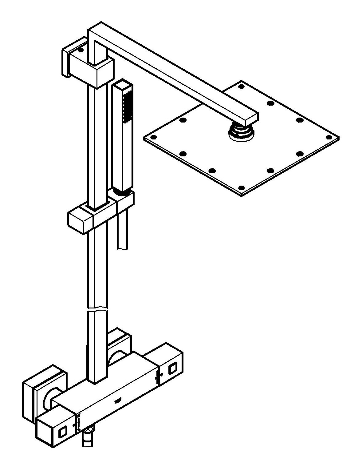 Grohe Duschsystem Euphoria Cube XXL System, 1 Strahlart(en), Euphoria Cube 230 mit Thermostatbatterie - Chrom