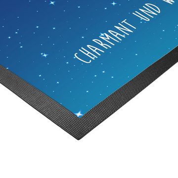 Fußmatte Sternzeichen Waage - Sternenhimmel Blau - Geschenk, Geschenk Oktober, Mr. & Mrs. Panda, Höhe: 0.6 mm