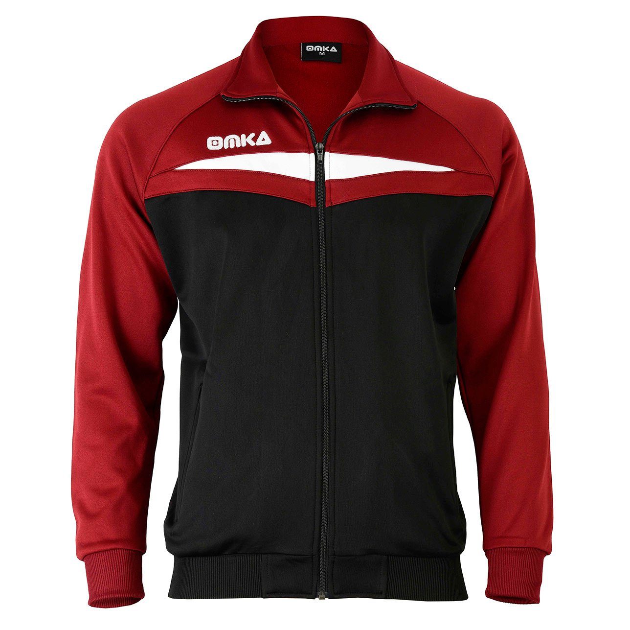 OMKA OMKA Weinrot Joggingjacke Optima Trainingsjacke Sportjacke OK200J Trainingsjacke