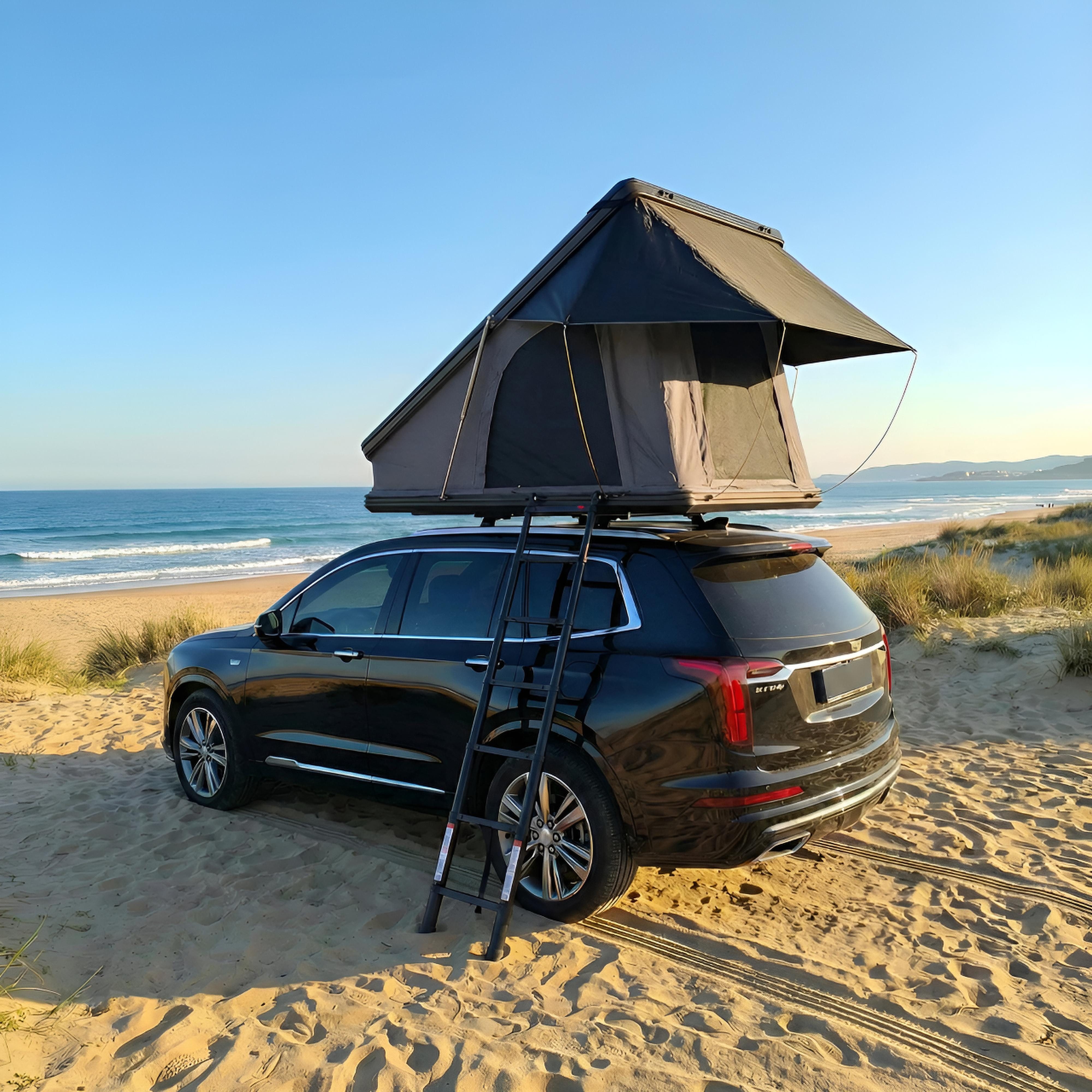 TZIpower Dachzelt Autodachzelt Aluminium Hardcase Dachzelt Auto Camping LED Dachträger, Personen: 3 (1 tlg)