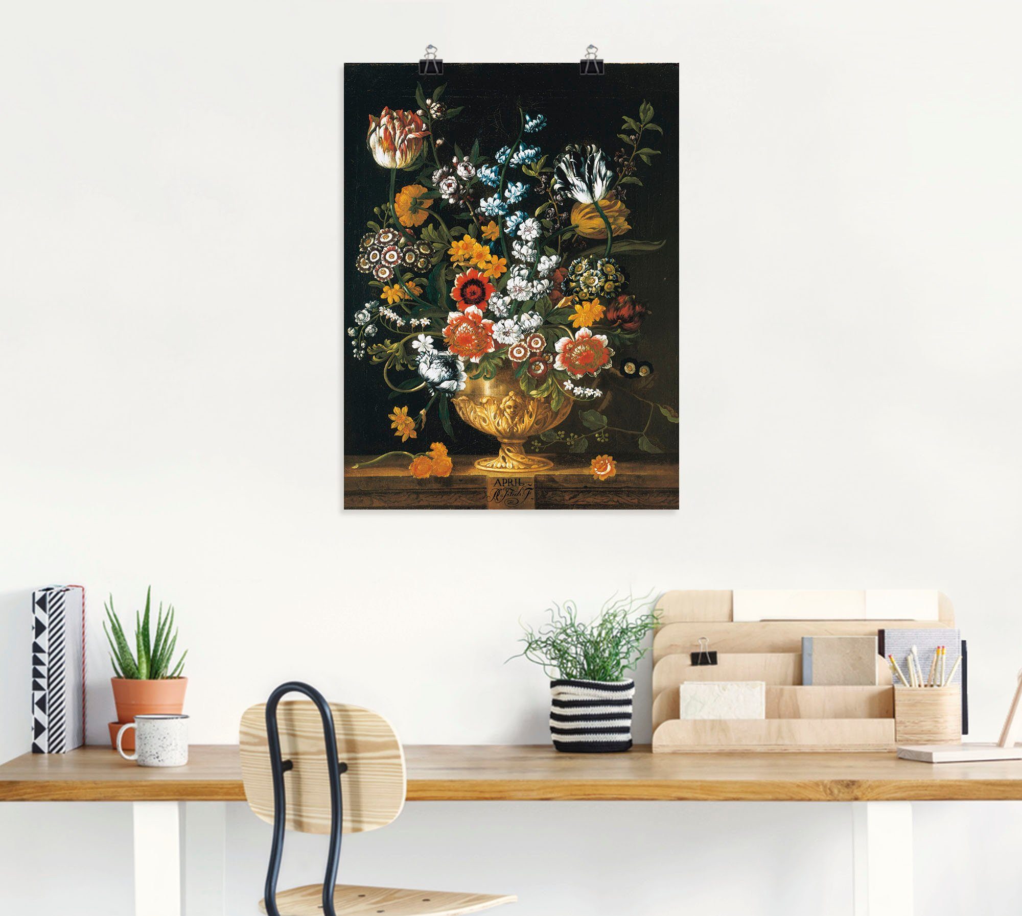 Floraler Arrangements versch. April, in Wandbild St), als Poster Leinwandbild, Artland Monate. Kalender Wandaufkleber Zwölf (1 oder Größen