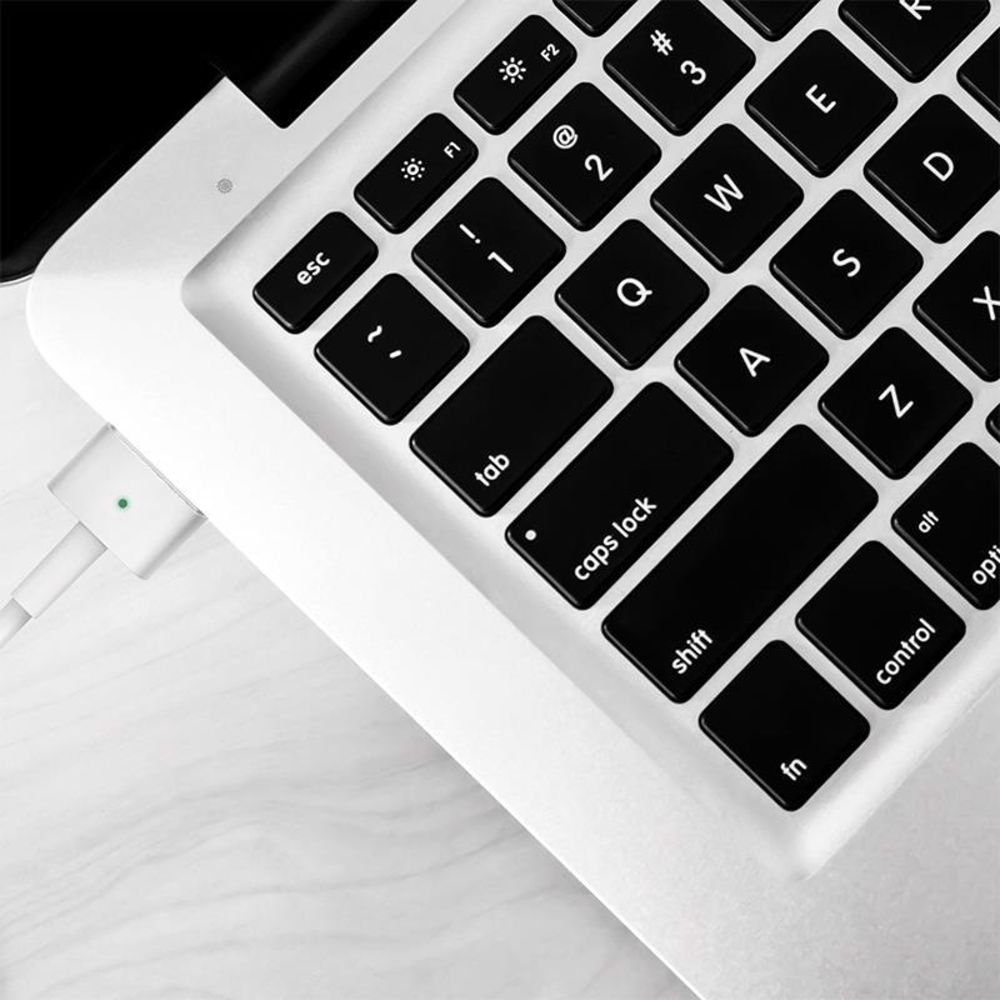 LogiLink PA0226 - USB-C Ladekabel Notebook-Kabel, USB-C, Magnet (180 cm), kompatibel mit MacBook Pro 2012-15 MacBook Air 2012-17, Silber
