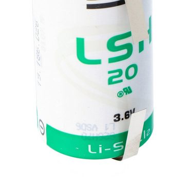Saft SAFT LSH 20 Lithium Batterie 3.6V Primary LSH20 mit U-Lötfahnen Batterie, (3,6 V)