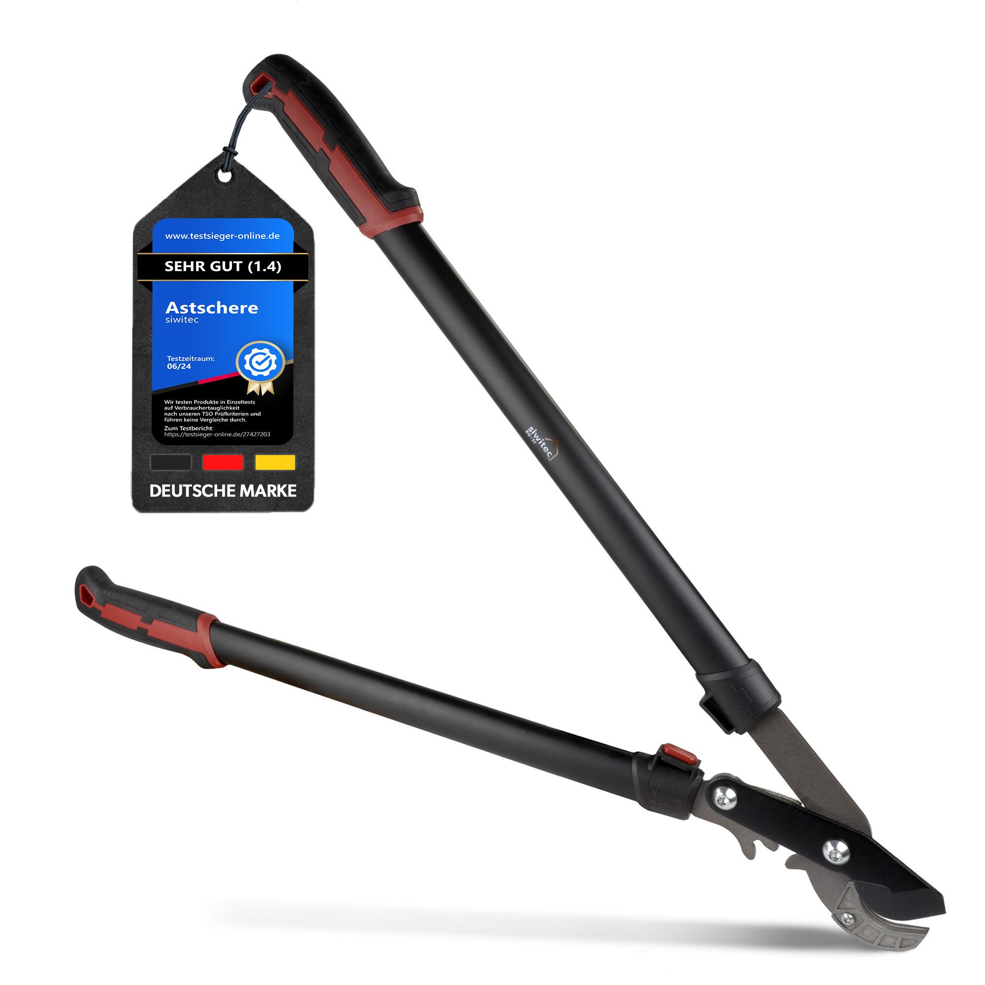 siwitec Astschere Astschere Amboss 75cm Getriebeastschere Baumschere Astschneider Strauc