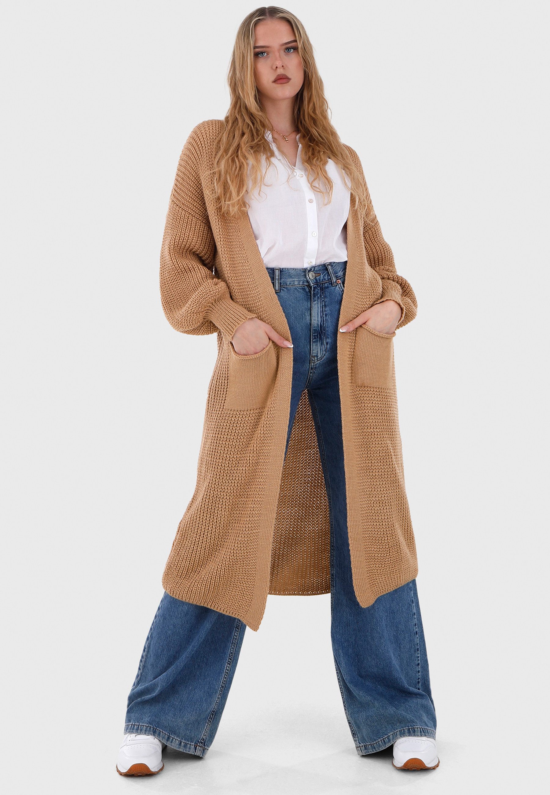 YC Fashion & Style Longstrickjacke Basic günstig online kaufen