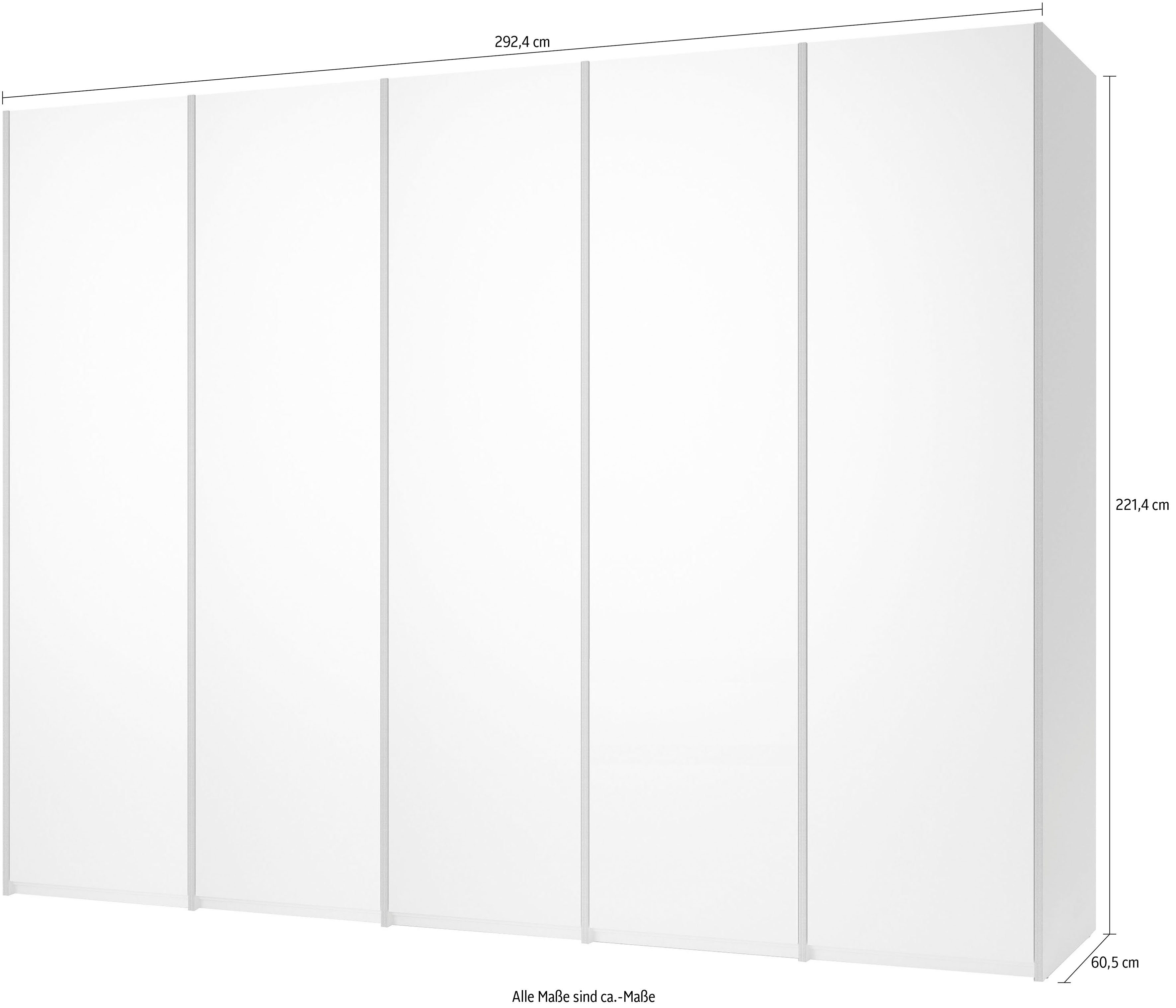 | Plus Müller mit weiß/birke Anbauelementen SMALL Modular vier 7 Variante LIVING Drehtürenschrank weiß/birke