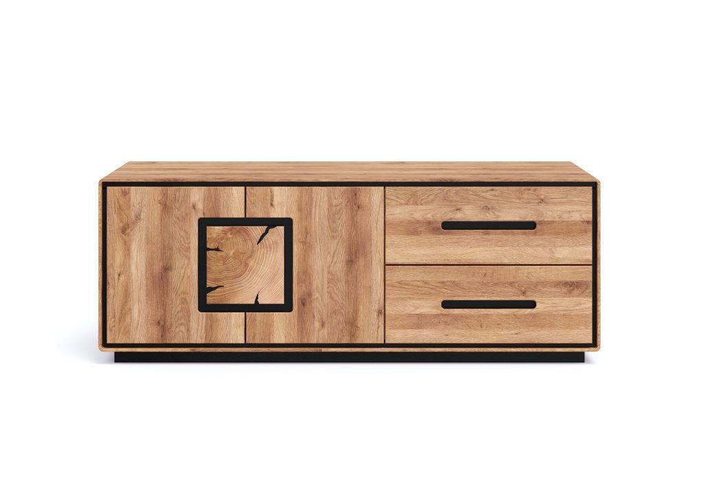 Main Möbel TV-Board TV Element Lowboard 2 Schubkästen 145x54cm Wildeiche Zarah