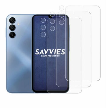 Savvies Schutzfolie für Samsung Galaxy A15 5G (Display+Kamera), Displayschutzfolie, 6 Stück, Folie klar