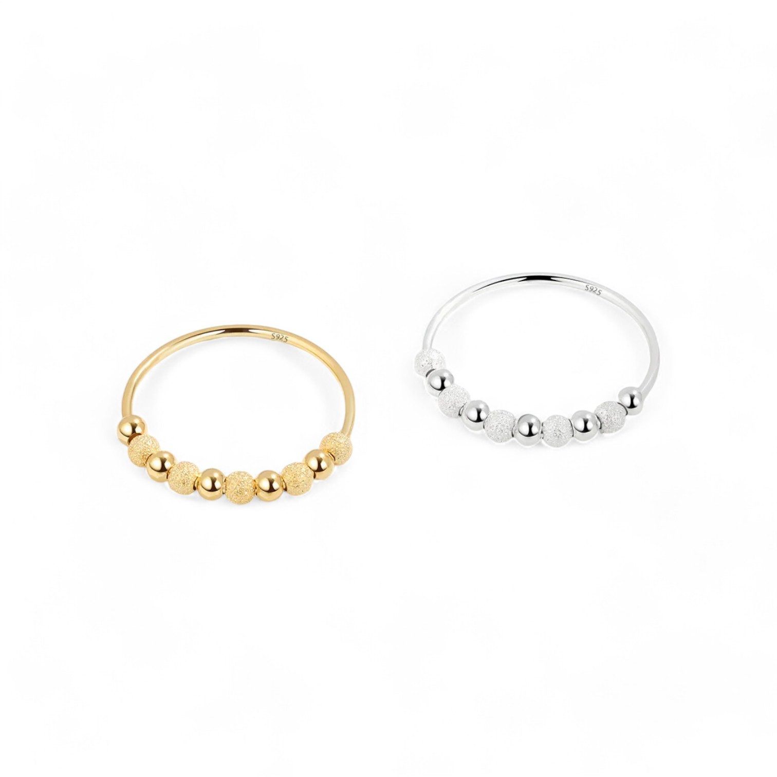 Eyecatcher Silberring 925 Sterling Silber Anti Stress Ring Kügelchen, Anti günstig online kaufen