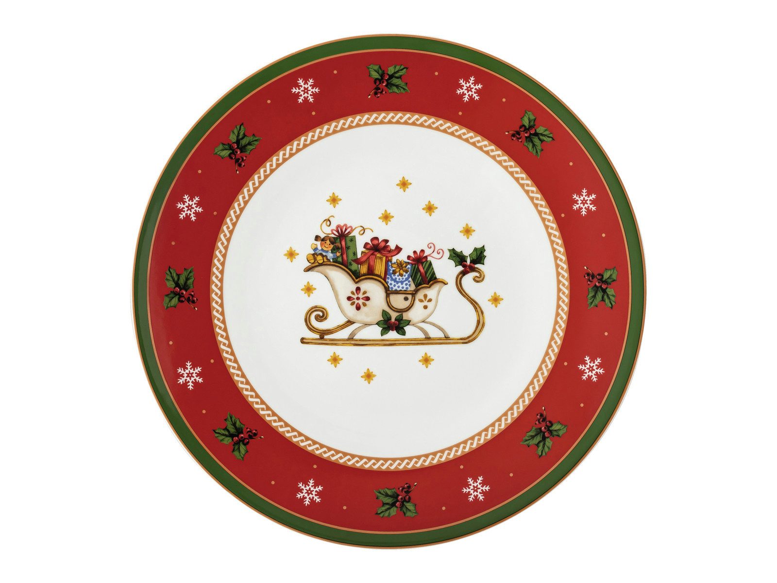 Hutschenreuther Gebäckteller Happy Wintertime Red Plätzchenteller 31cm, Porzellan, (Plätzchenteller), Teller Flach