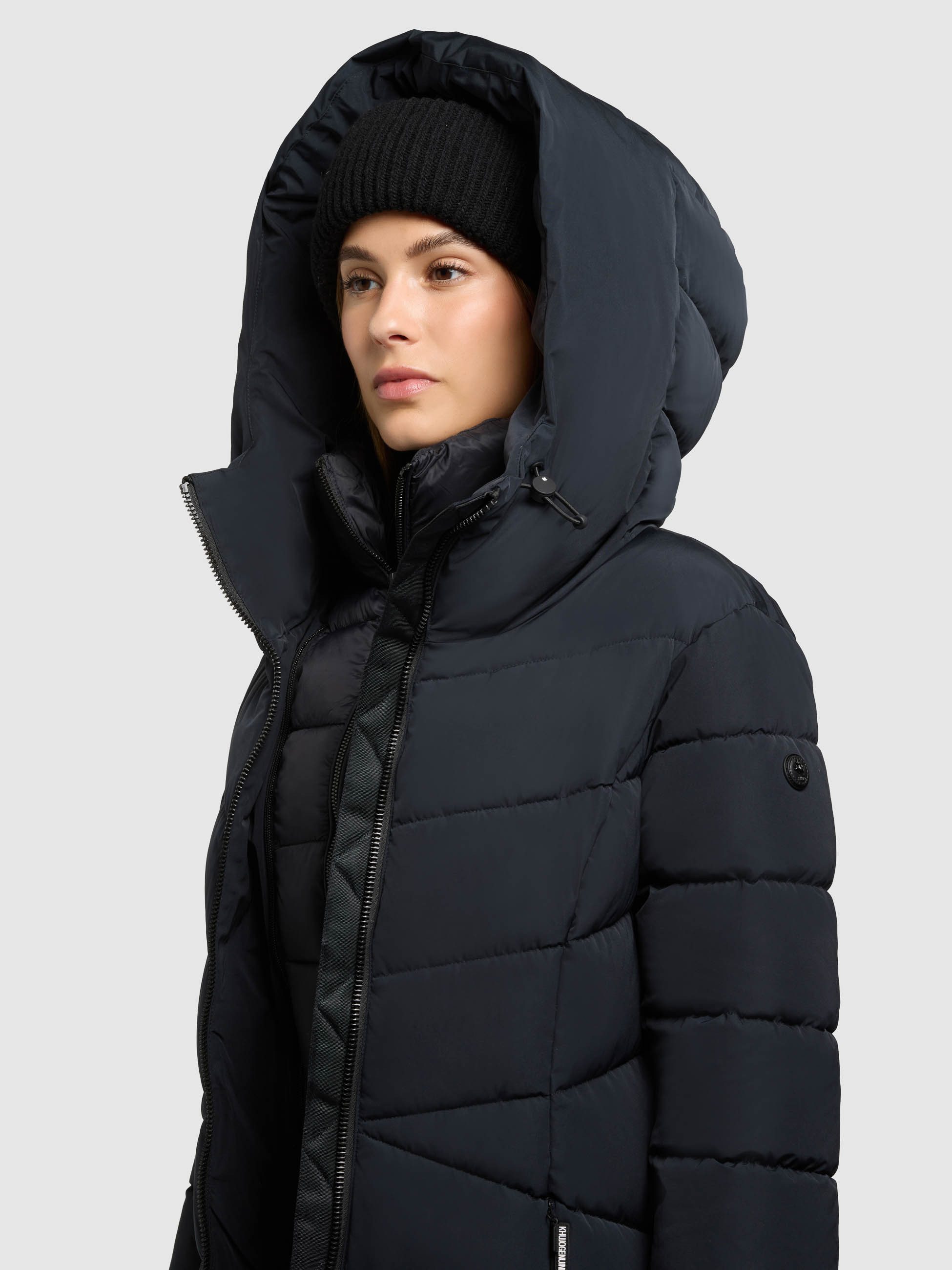 khujo Steppmantel FISKA Kapuze mit elastischem Kordelzug günstig online kaufen