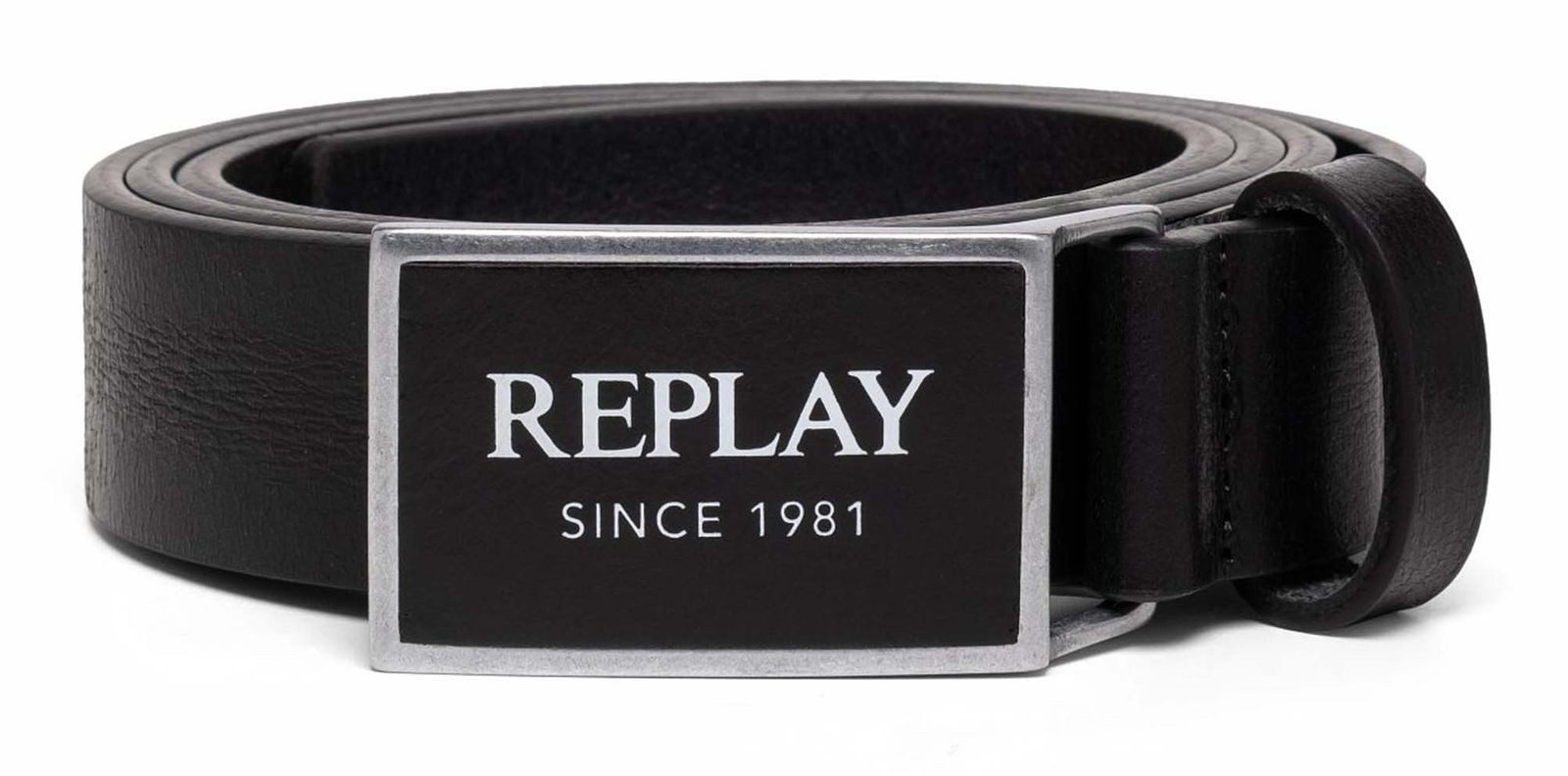 Replay Ledergürtel Belt aus echtem Büffelleder