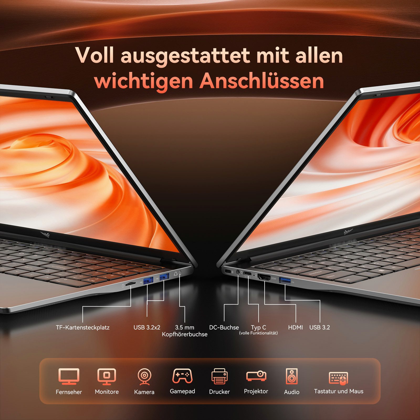 ACEMAGIC 15,6 Zoll, AMD Ryzen 5 7430U, 16 GB RAM, 512 GB SSD Business Notebook (AMD Ryzen 5 7430U 7430U, AMD Radeon Vega 7, 16 GB, 512 GB SSD, bis zu 4.3GHz, AMD Radeon-Grafik,Windows 11 Pro,HDMI,Webcam) grau