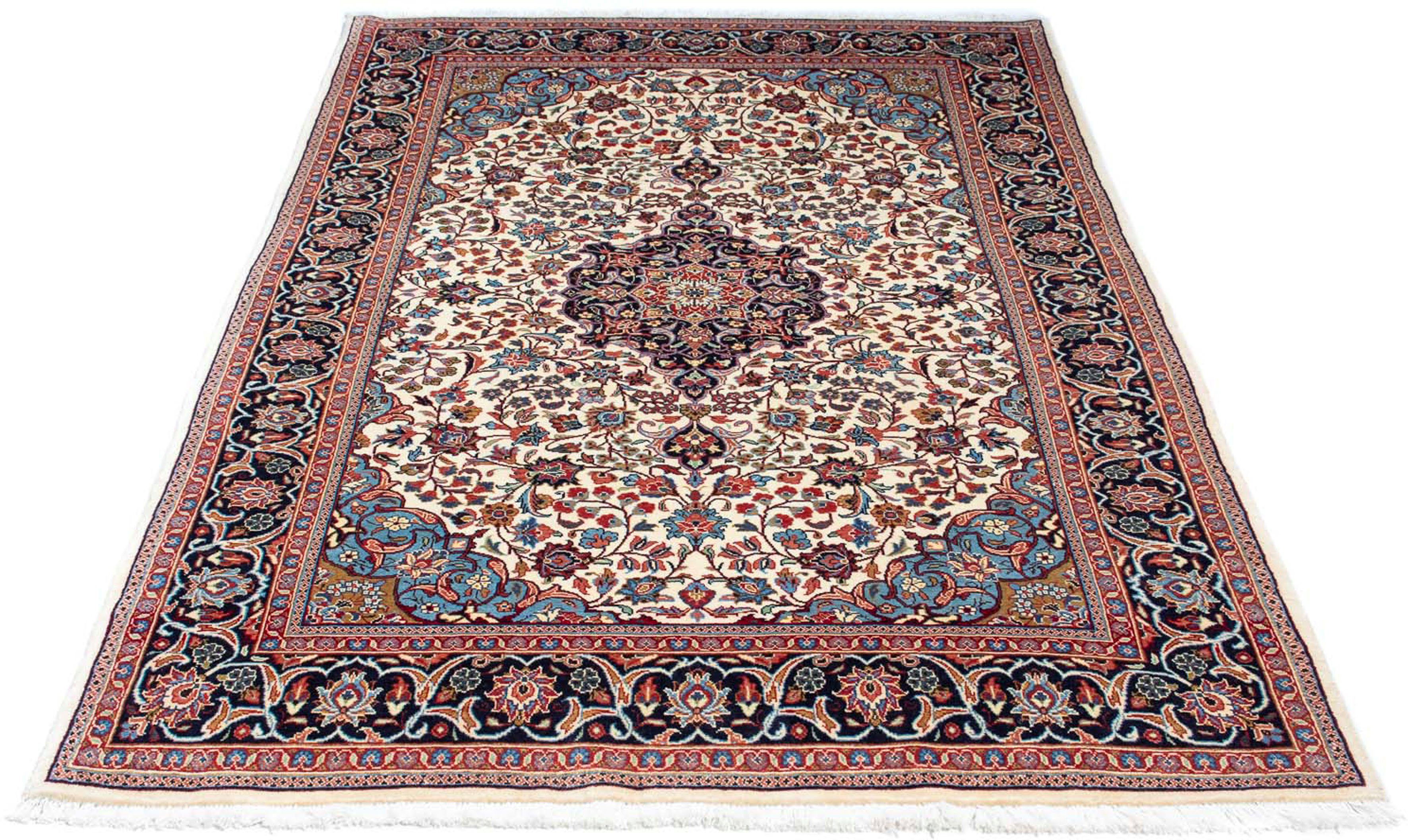 Orientteppich Perser - Classic - 213 x 129 cm - beige, morgenland, rechteckig, Höhe: 10 mm, Wohnzimmer, Handgeknüpft, Einzelstück mit Zertifikat | Kurzflor-Teppiche