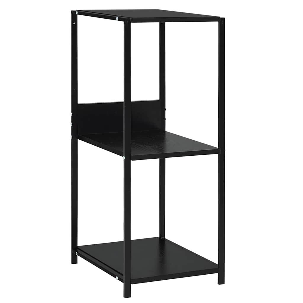 vidaXL Bücherregal Kleines Bücherregal Schwarz 33,5x39,6x79,7 cm Holzwerkstoff, 1-tlg.