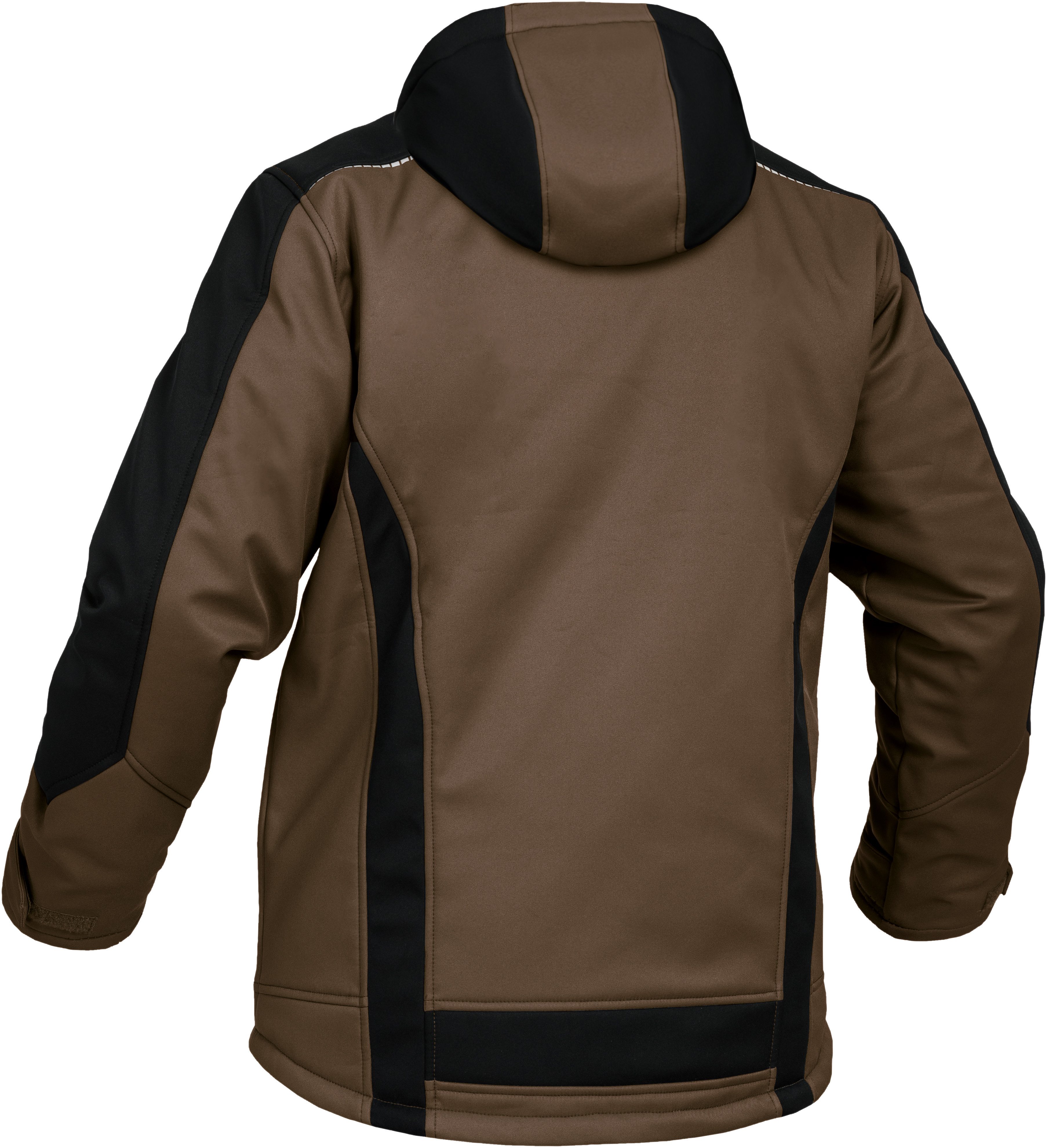 Leibwächter Winterjacke Flex-Line Herren Winter Softshelljacke mit Rückenisolierung (Winterjacke mit Reflektoren, Softshelljacke mit abnehmbarer Kapuze) atmungsaktiv 3000 g/m²/24 h, wasserdicht 8000 mm