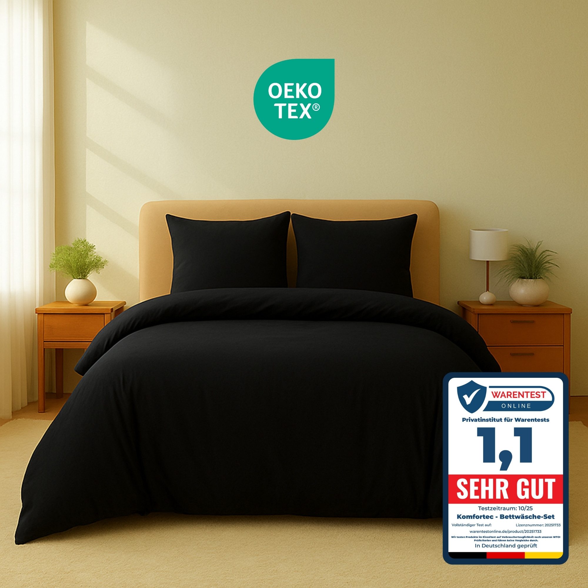 Komfortec Bettwäsche Premium, 135 x 200 bis 220 x 240 cm, 6 verschiedene Gr günstig online kaufen