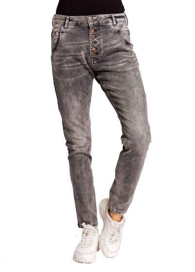 Zhrill Boyfriend-Jeans Boyfriend Jeans AMY Grey angenehmer Tragekomfort