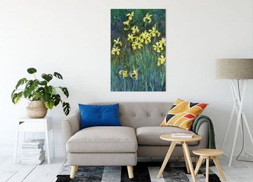 Pixxprint Leinwandbild Claude Monet - Gelbe Schwertlilien, Claude Monet - Gelbe Schwertlilien (1 St), Leinwandbild fertig bespannt, inkl. Zackenaufhänger