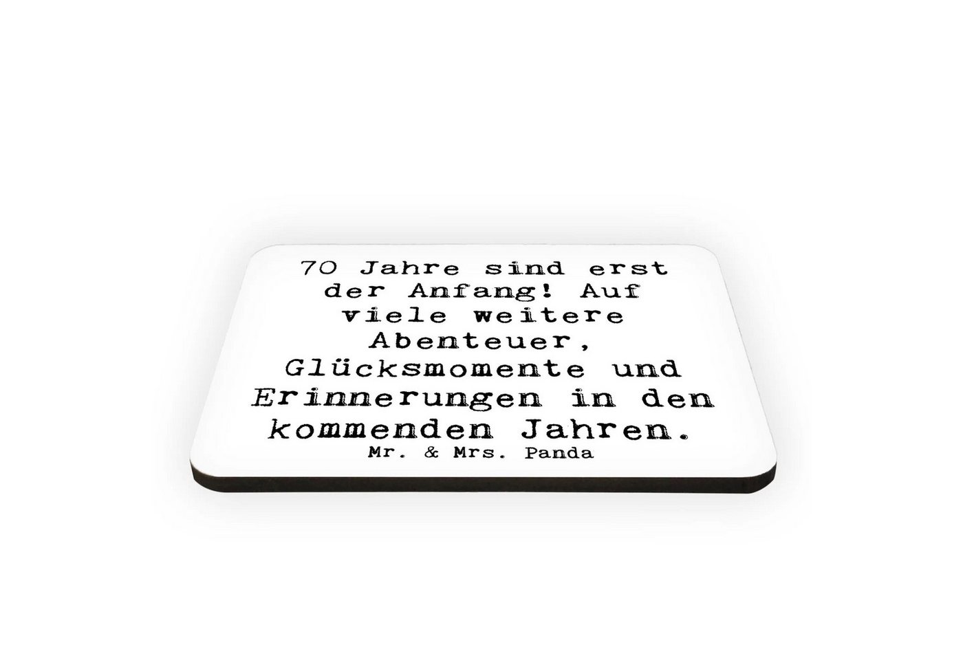 Thumbnail - Mr. & Mrs. Panda Magnet Spruch 70. Geburtstag Beginn - Weiß - Geschenk, 70 Jahre, Whiteboard (Packung, 1-St., 70. Geburt...
