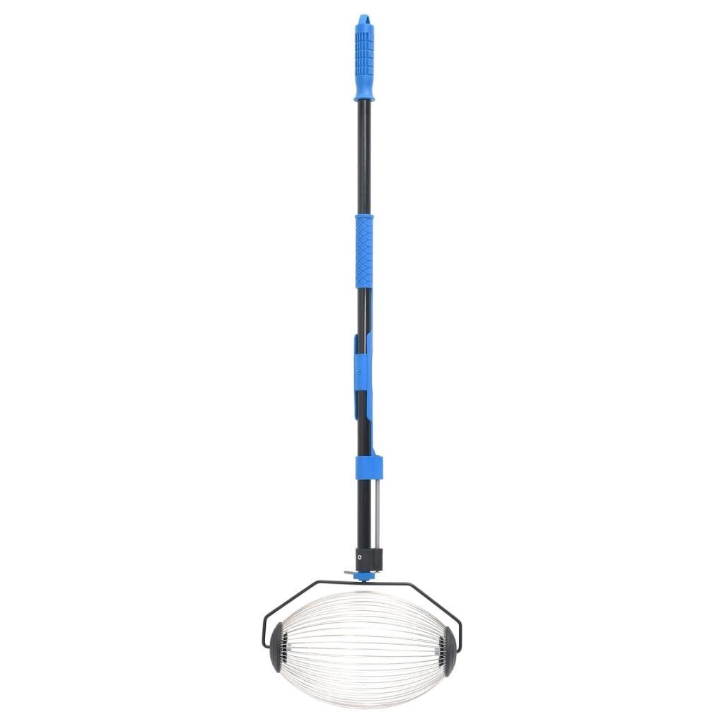 vidaXL Gartenpflege-Set Rollsammler Blau 127 cm Stahl
