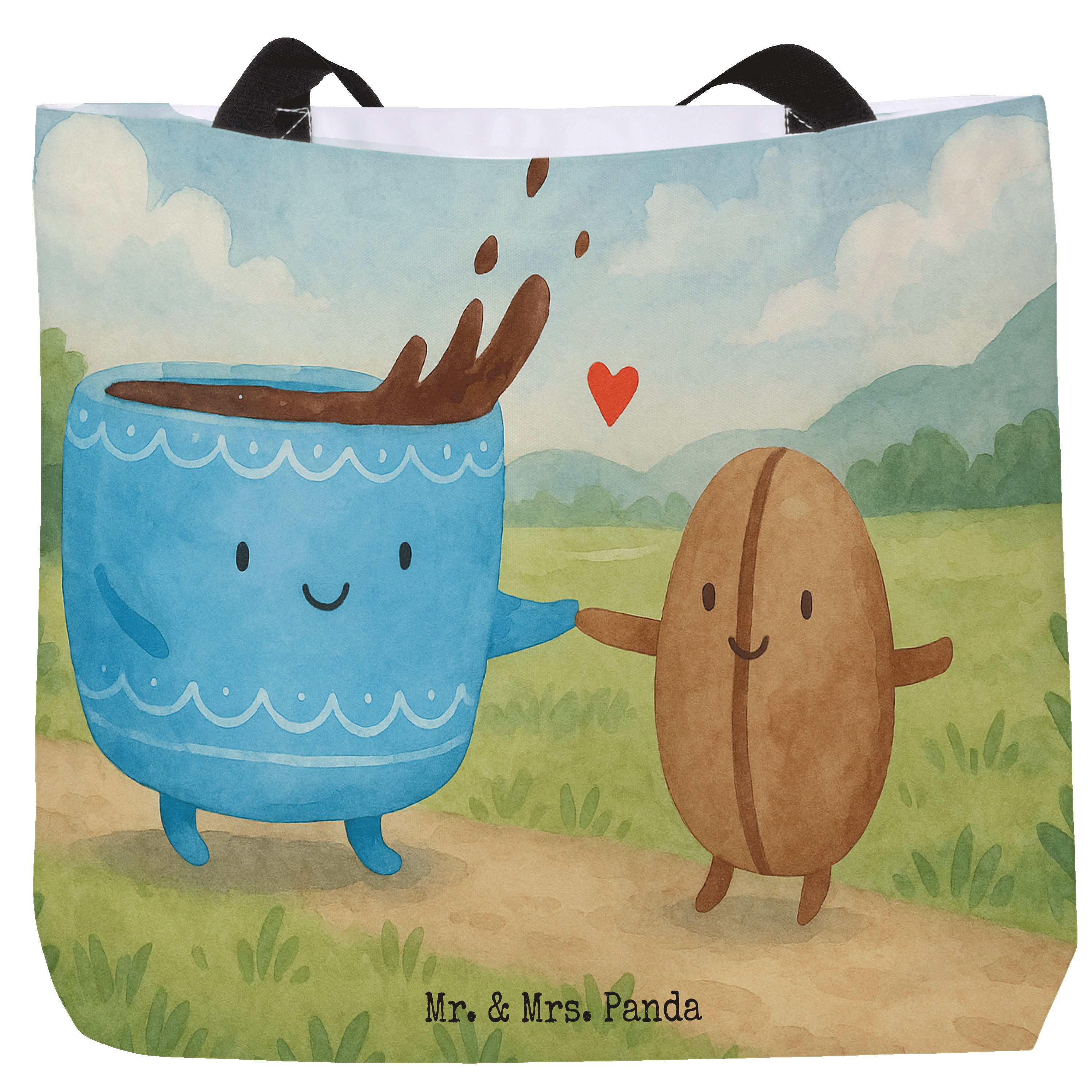 Shopper Kaffee Bohne Design, Schultasche, Weiß, Lustige Sprüche, Reisetasche
