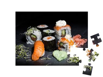 puzzleYOU Puzzle Sushi: Maki, Nigiri und Inside-Outside-Rollen, 48 Puzzleteile, puzzleYOU-Kollektionen Sushi