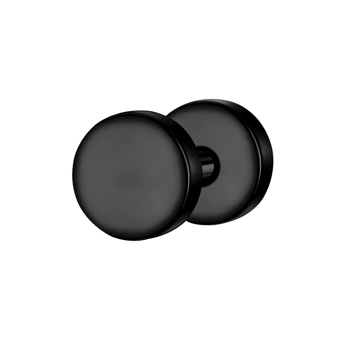 true-rebels-paar-ohrstecker-schwarz-fake-plug-design-mit-flatback