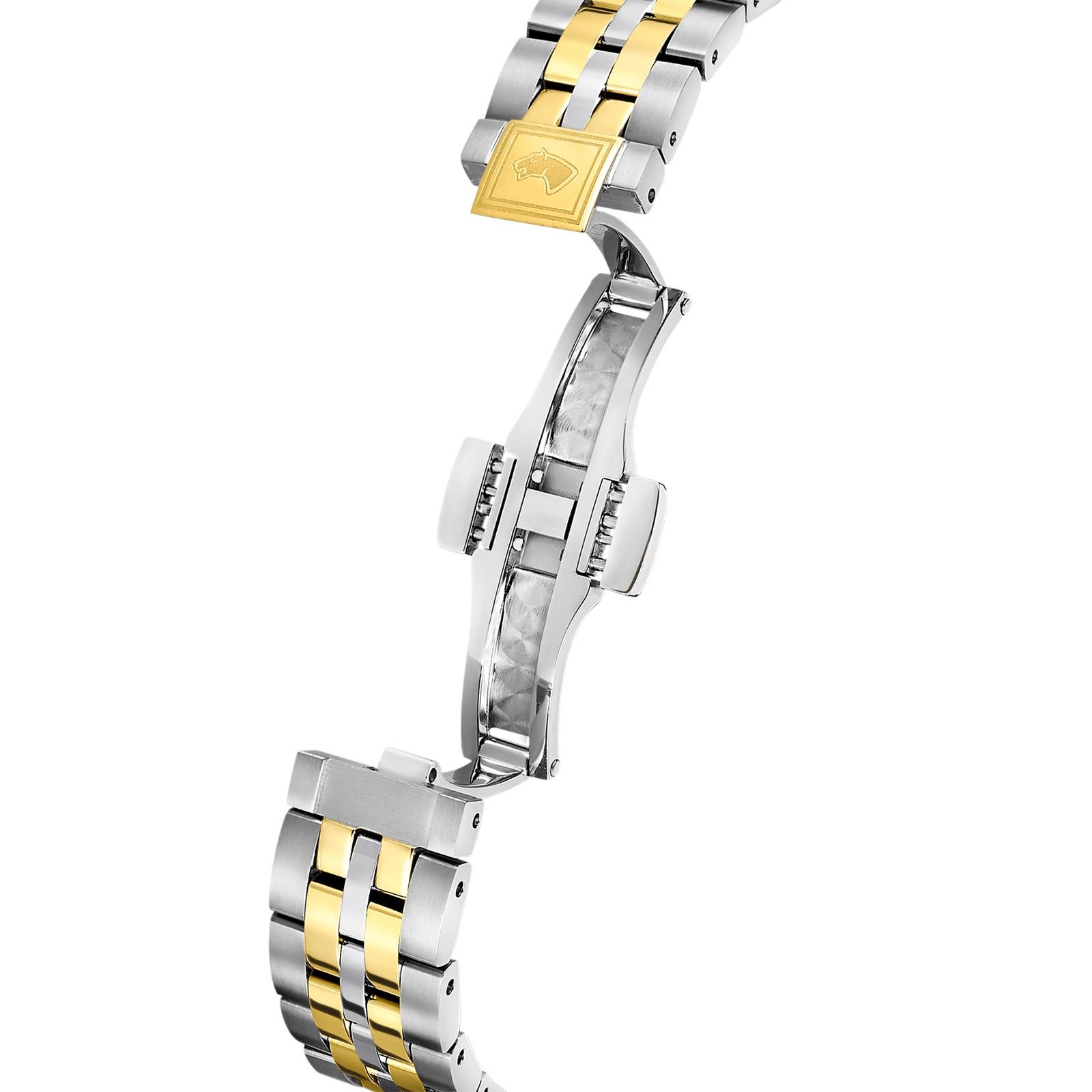 JAGUAR Automatikuhr Jaguar Damenuhr Edelstahl silber gold, (Analoguhr), Damen Armbanduhr rund, Edelstahlarmband silber, gold