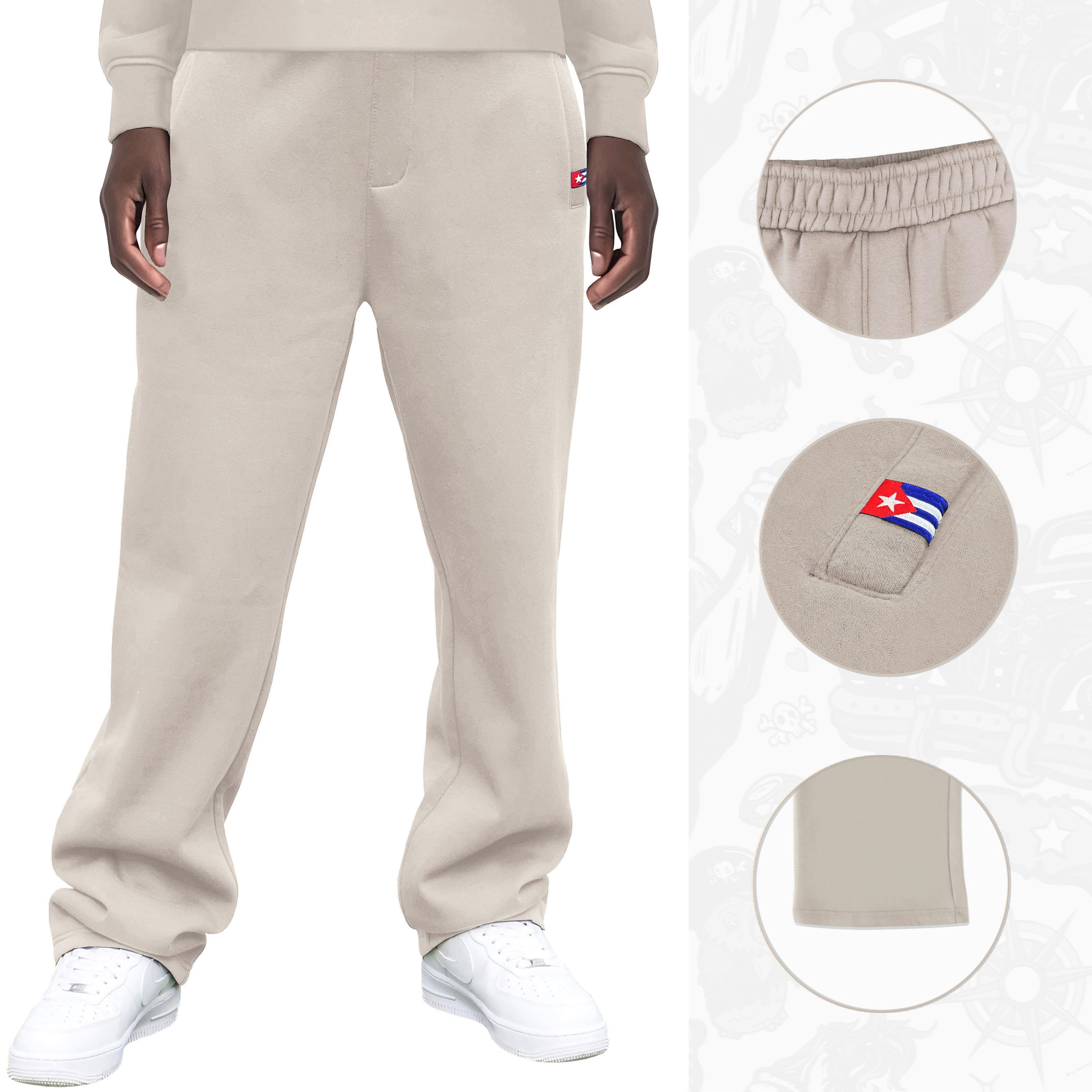 CUBAIANS Jogginghose Artemisa Herren Loose Fit Gerades Bein Pant Hose Freiz günstig online kaufen