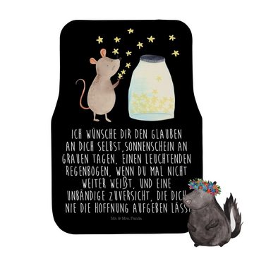 Fußmatte Maus Sterne - Schwarz - Geschenk, lustige Sprüche, Fahrer, Autofußmat, Mr. & Mrs. Panda, Höhe: 0.5 mm