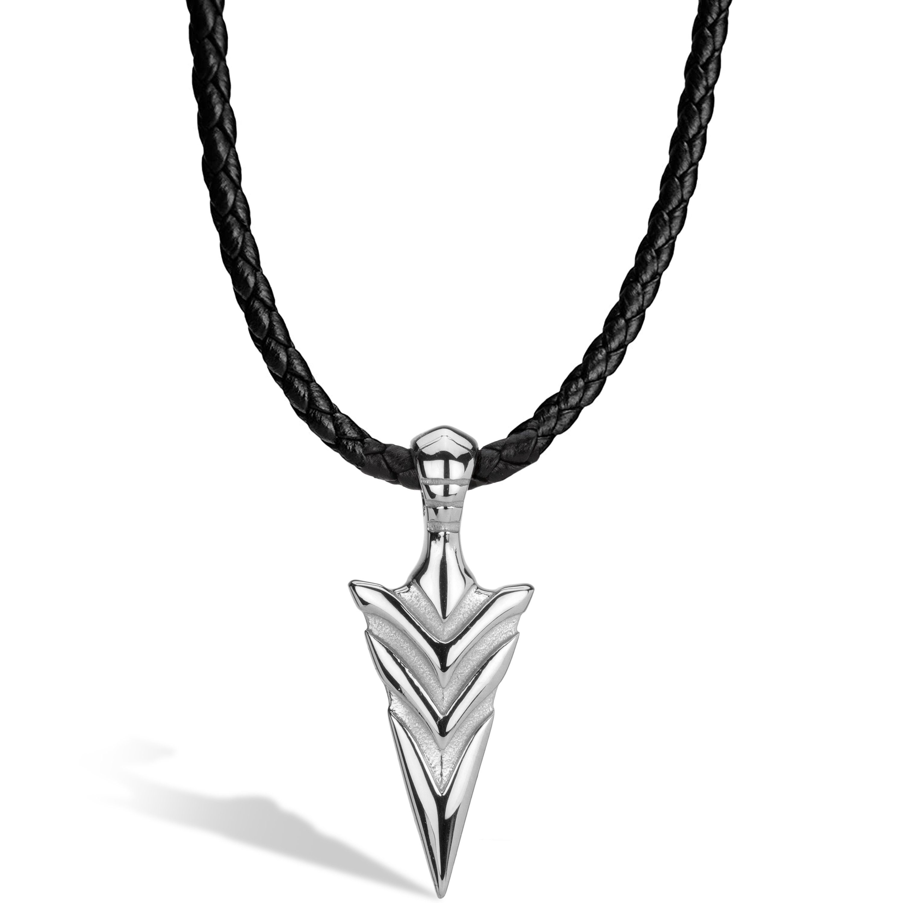 SERASAR Lederband Leder Halskette mit Edelstahl günstig online kaufen